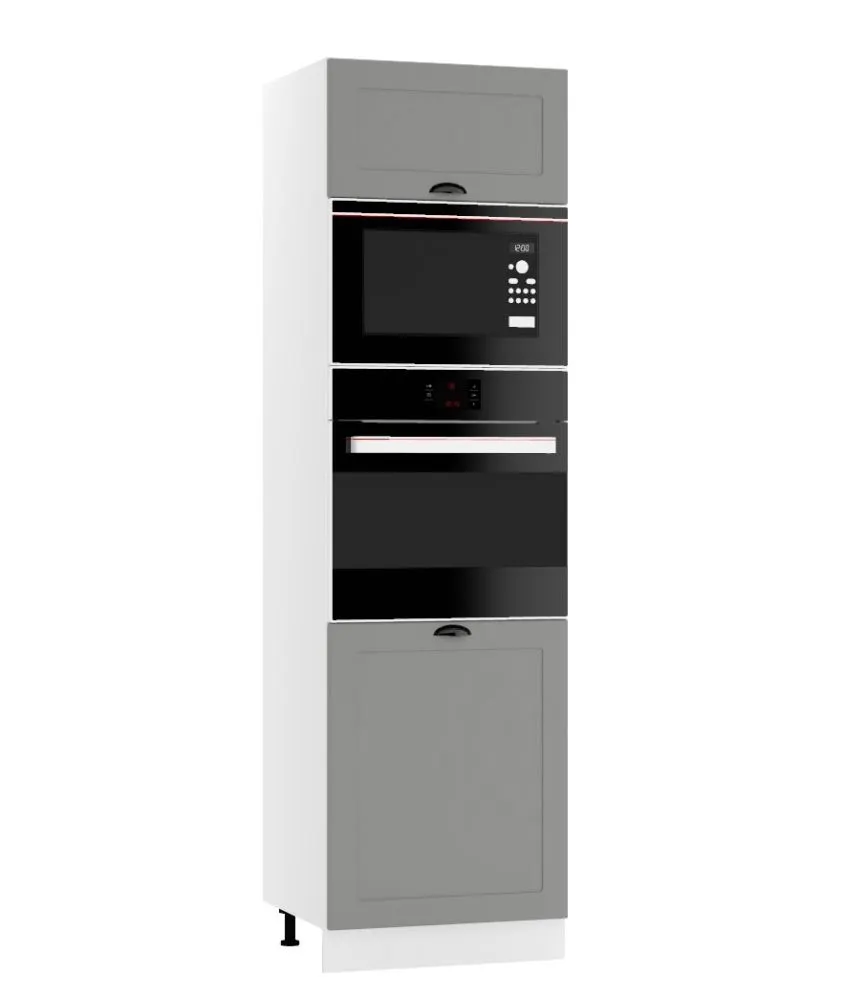Szafka pod piekarnik i mikrofalę 60 ADELE D60 PK MV/2133 P/L szara I sklep meblowy MIRAT.  kolekcja ADELE