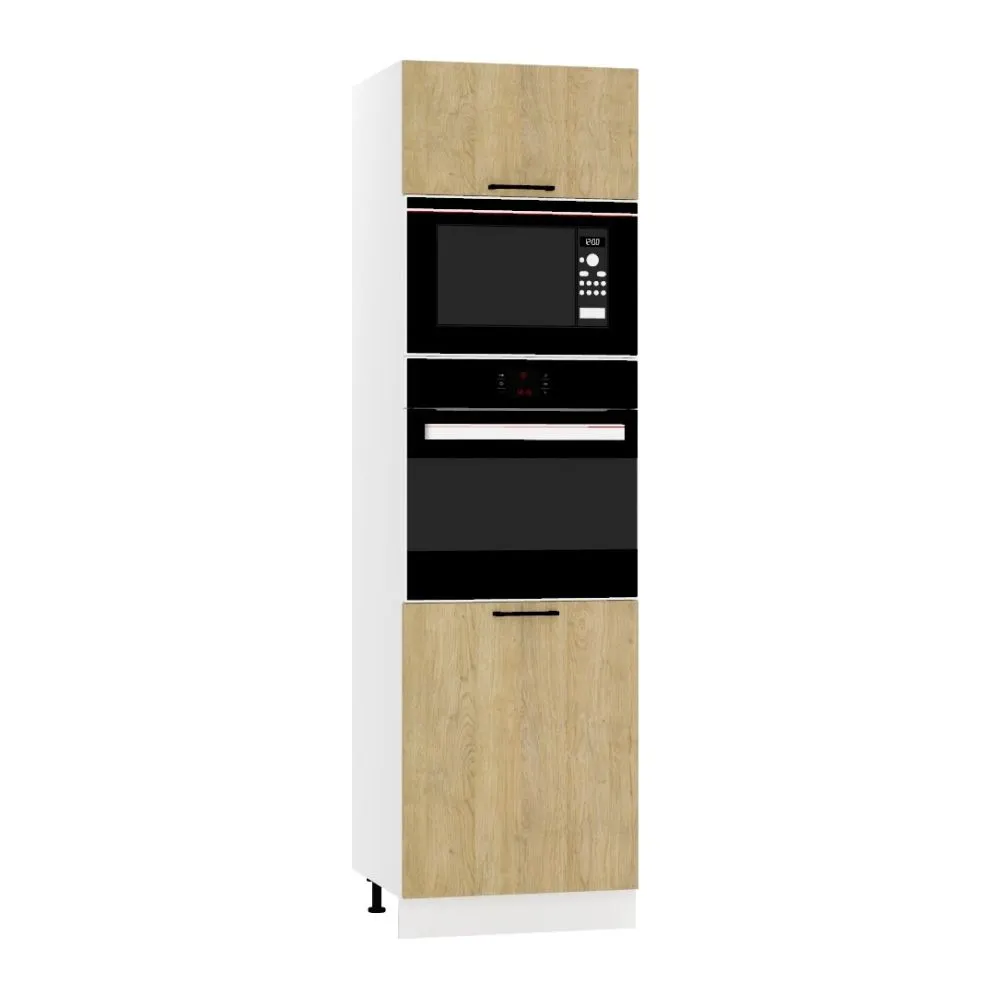 Solidna szafka pod piekarnik i mikrofalę 60 DENIS D60 PK MV/2133 P/L dąb london | MIRAT.  kolekcja DENIS