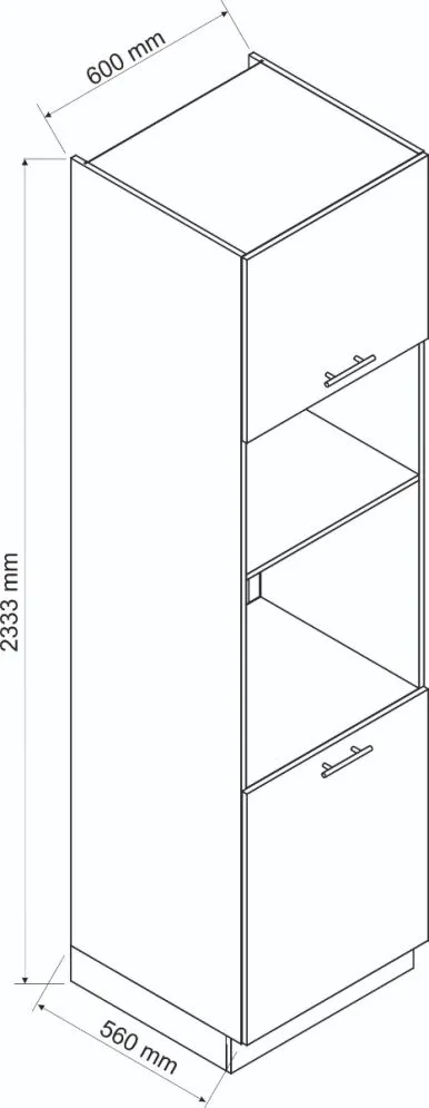 Szafka pod piekarnik i mikrofalę 60 ADELE D60 PK MV/2333 P/L I sklep meblowy MIRAT.  kolekcja ADELE