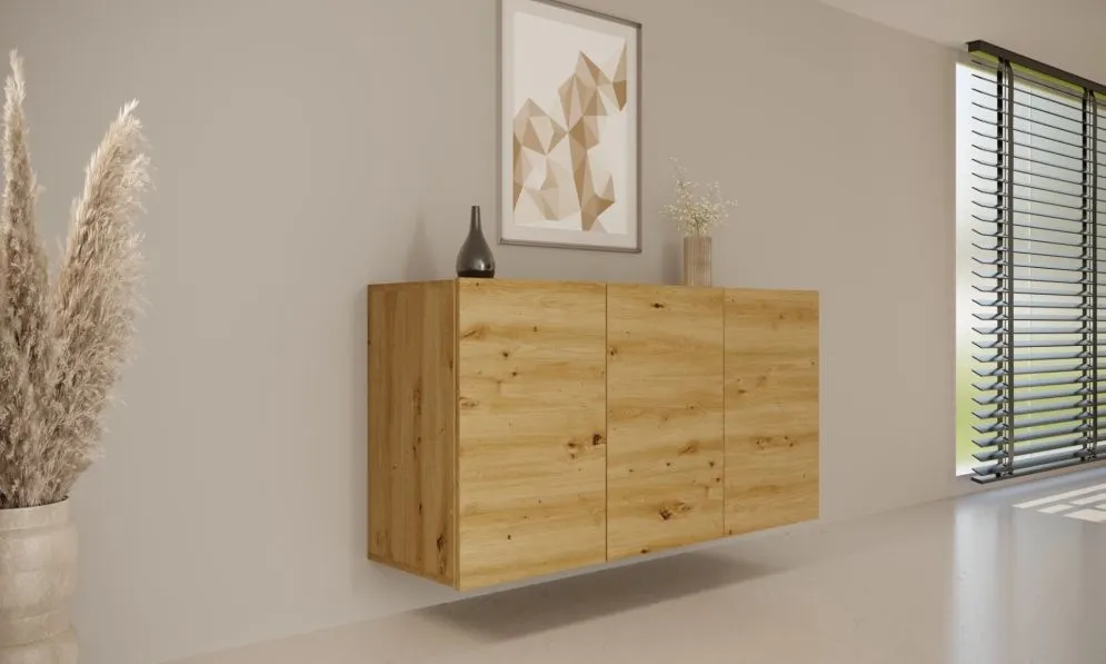 Komoda GABI 160cm dąb artisan wisząca bezuchwytowa I sklep meblowy MIRAT. kolekcja GABI