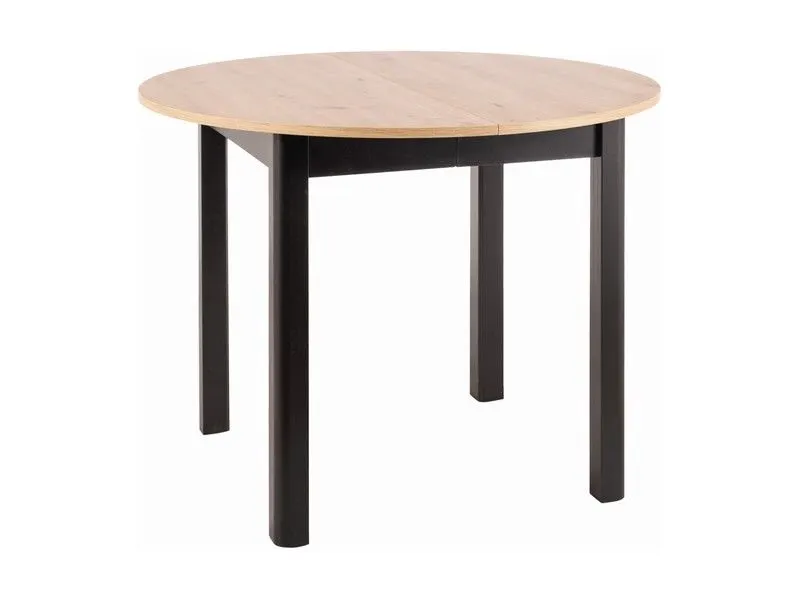 Stół rozkładany DANTE 102(142)x102 dąb artisan/czarny mat I sklep meblowy MIRAT. styl LOFT