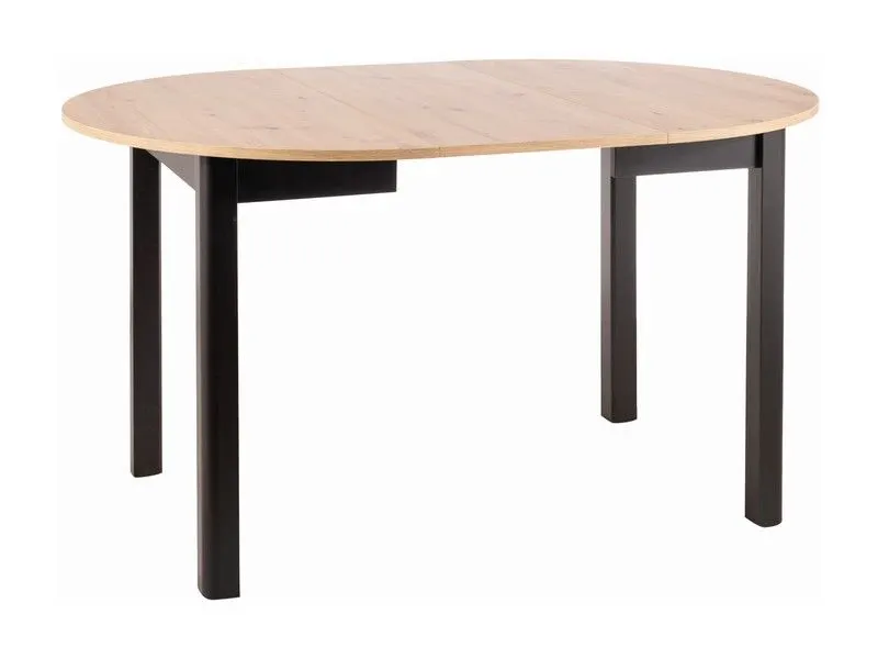 Stół rozkładany DANTE 102(142)x102 dąb artisan/czarny mat I sklep meblowy MIRAT. styl LOFT