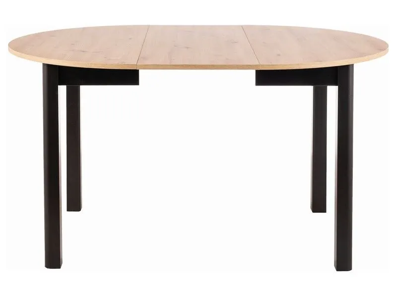 Stół rozkładany DANTE 102(142)x102 dąb artisan/czarny mat I sklep meblowy MIRAT. styl LOFT
