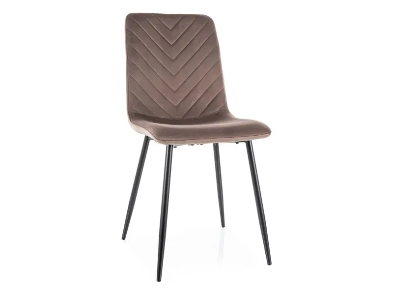 Krzesło tapicerowane DAREN VELVET cappuccino I sklep meblowy MIRAT. styl GLAMOUR