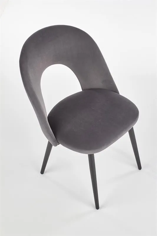 Krzesło K384 VELVET szare nowoczesne do jadalni | MIRAT. w stylu  kolekcja
