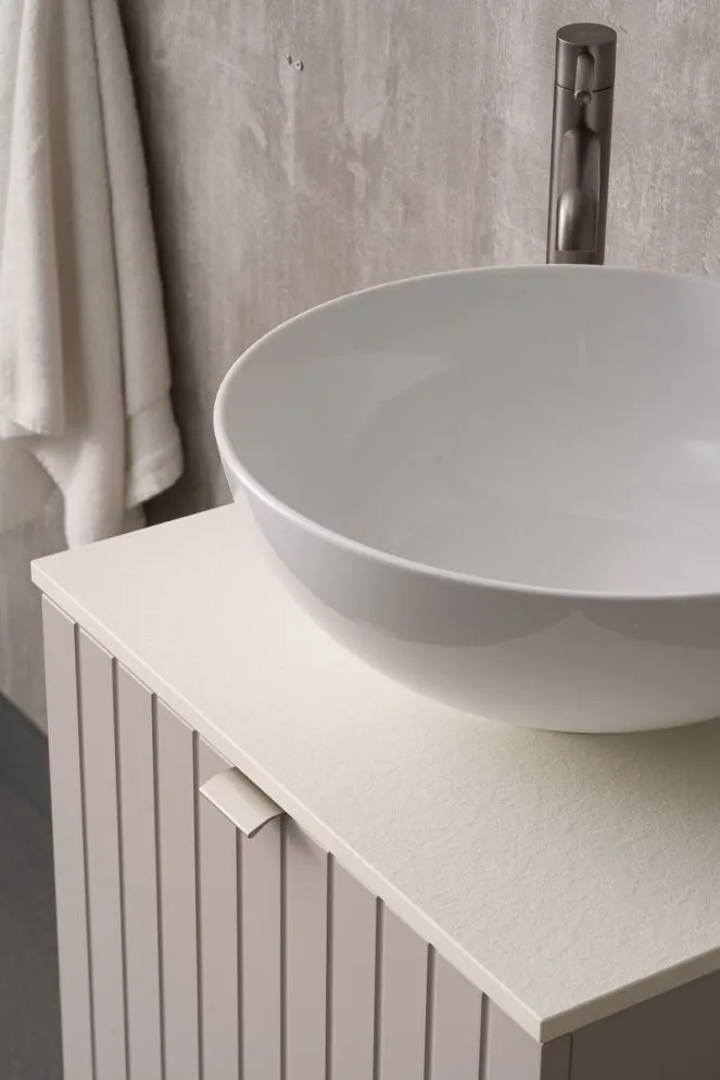 Szafka pod umywalkę HARMO 50 cm kaszmirowa półmat z szufladą wewnętrzną | MIRAT  kolekcja HARMO