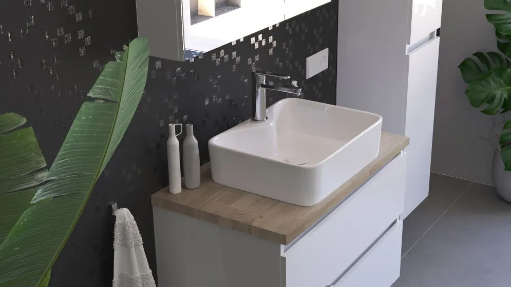 Szafka pod umywalkę ARCO 80 cm biała połysk modułowa | MIRAT