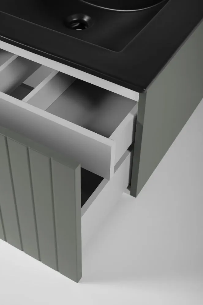 Szafka pod umywalkę HARMO 50 cm szaro-zielona półmat wisząca | MIRAT kolekcja HARMO