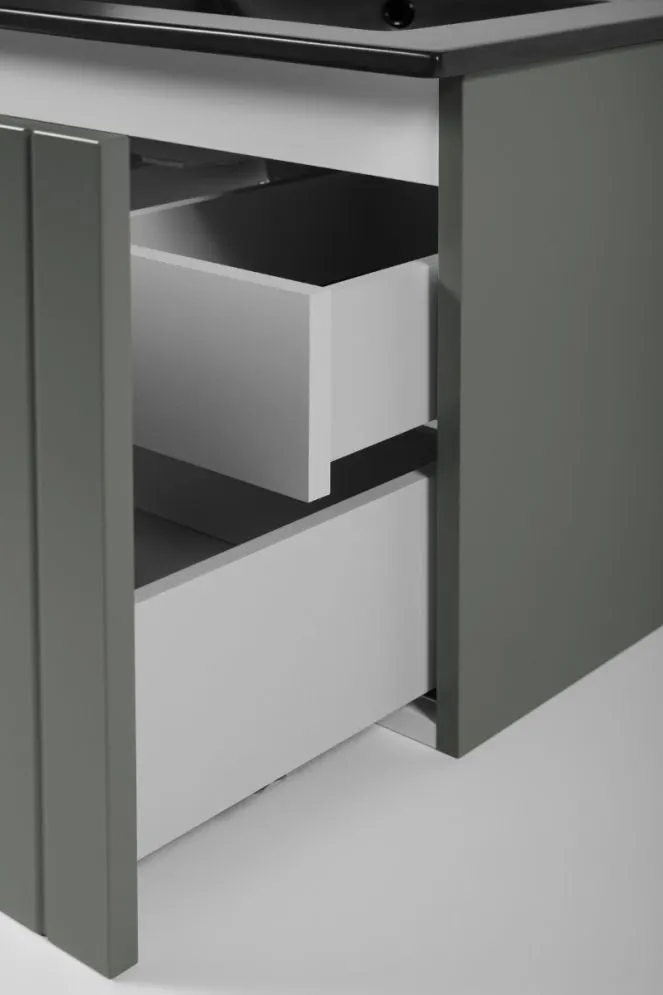 Szafka pod umywalkę HARMO 50 cm szaro-zielona półmat wisząca | MIRAT kolekcja HARMO