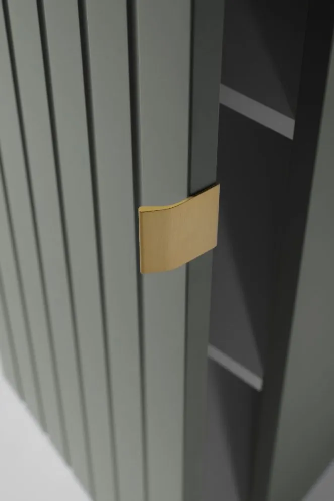 Szafka łazienkowa wisząca HARMO 31 cm szaro-zielona półmat słupek | MIRAT kolekcja HARMO