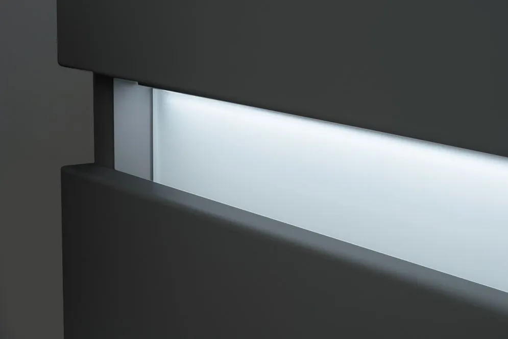 Szafka pod umywalkę NEO 60 cm czarna mat z oświetleniem LED i czujnikiem ruchu | MIRAT kolekcja NEO
