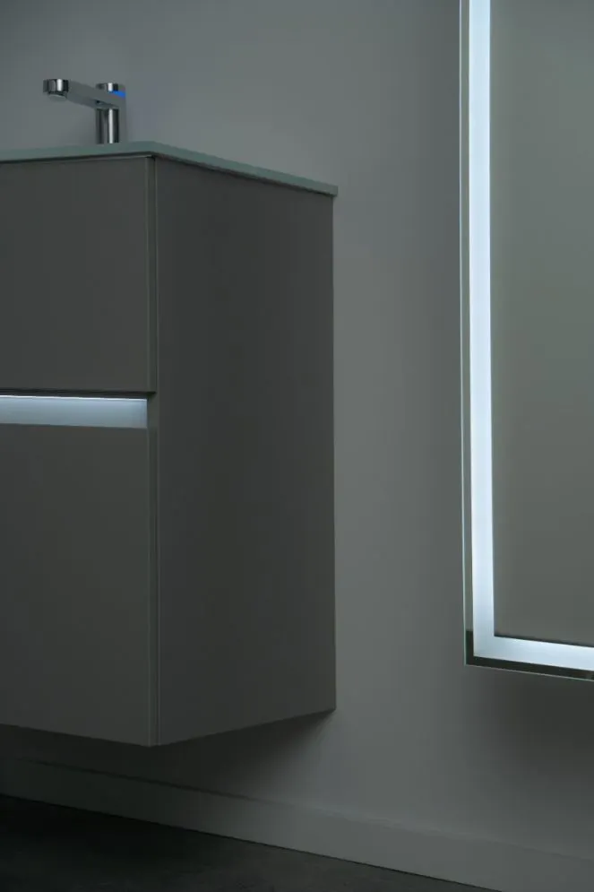 Szafka pod umywalkę NEO 60 cm czarna mat z oświetleniem LED i czujnikiem ruchu | MIRAT kolekcja NEO