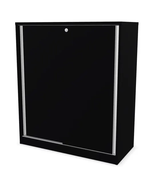 Szafka biurowa przesuwna EASY SPACE CABINET S 3-OH 100cm czarna zamykana I sklep meblowy MIRAT.