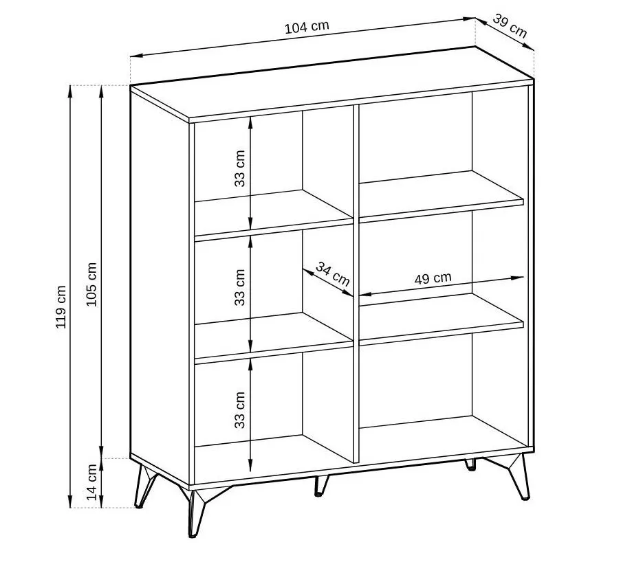 Komoda wysoka GALAXY 2D 104 cm czarna/dąb evoke I sklep meblowy MIRAT. styl LOFT kolekcja GALAXY PIASKI