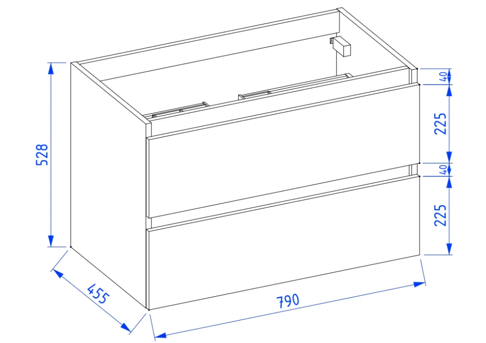 Szafka pod umywalkę ARCO 80 cm biała połysk modułowa | MIRAT