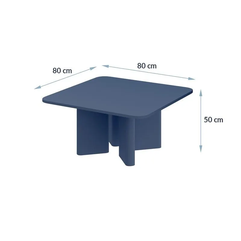 Stolik kawowy DIVERSO 80x80 granatowy I sklep meblowy MIRAT. styl PASTELE