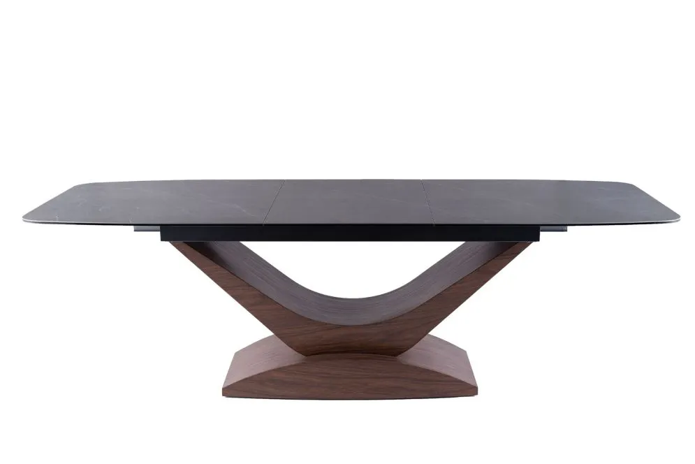 Stół rozkładany DOLCE CERAMIC 180(240)x95 szary marmur/orzech dla 10 osób | MIRAT. w stylu  kolekcja