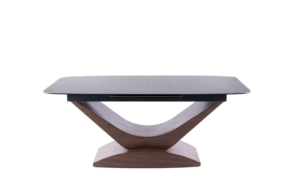 Stół rozkładany DOLCE CERAMIC 180(240)x95 szary marmur/orzech dla 10 osób | MIRAT. w stylu  kolekcja