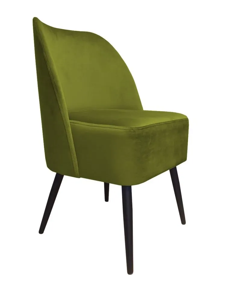 Fotel DUNAJ BL VELVET oliwkowy tapicerowany aksamitem | MIRAT. w stylu  kolekcja