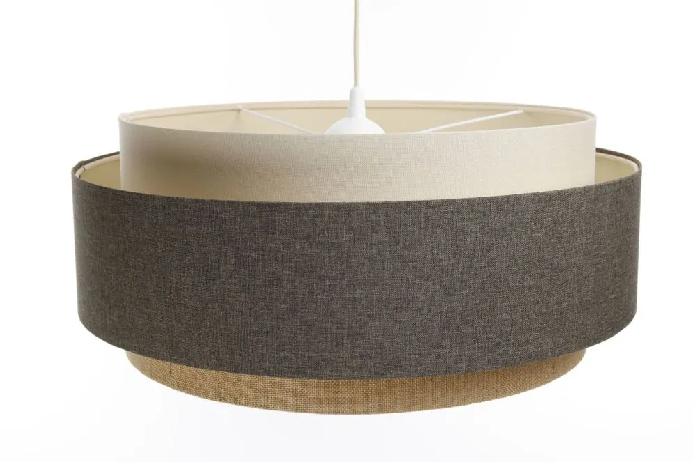 Lampa wisząca ERUTAN DUDU RATTAN kremowa/szara/beżowa na 1 żarówkę I sklep meblowy MIRAT.