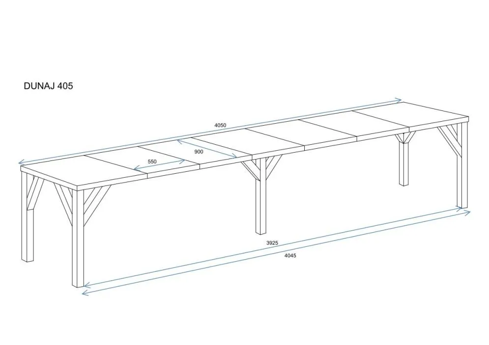Stół rozkładany DUNAJ 130(295)x90 dąb cremona I sklep meblowy MIRAT. styl LOFT