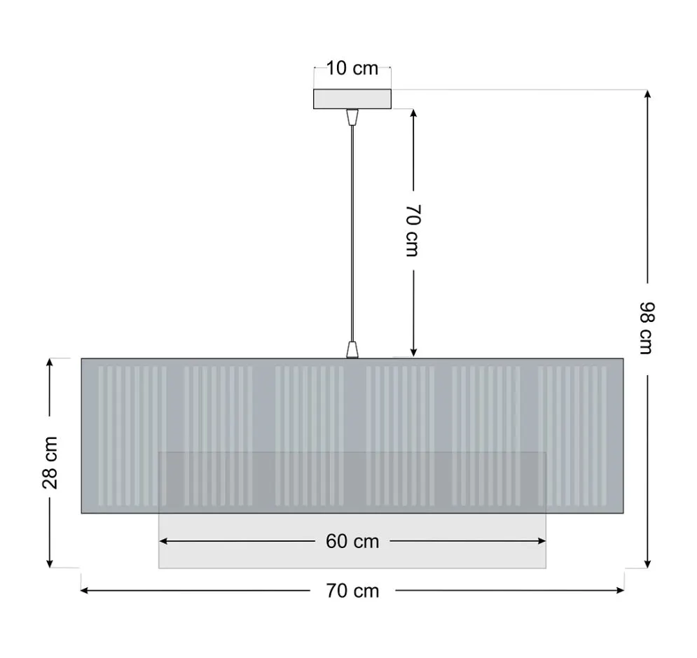 Lampa wisząca DUO LAMI LINE 70x28 kremowa/beżowa sufitowa I sklep meblowy MIRAT.