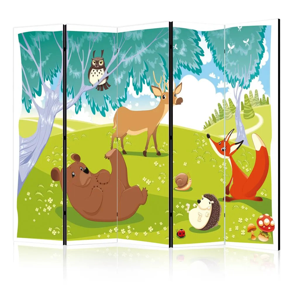 Parawan jednostronny Dla dzieci 225x172 cm 5-częściowy wielokolorowy | MIRAT.