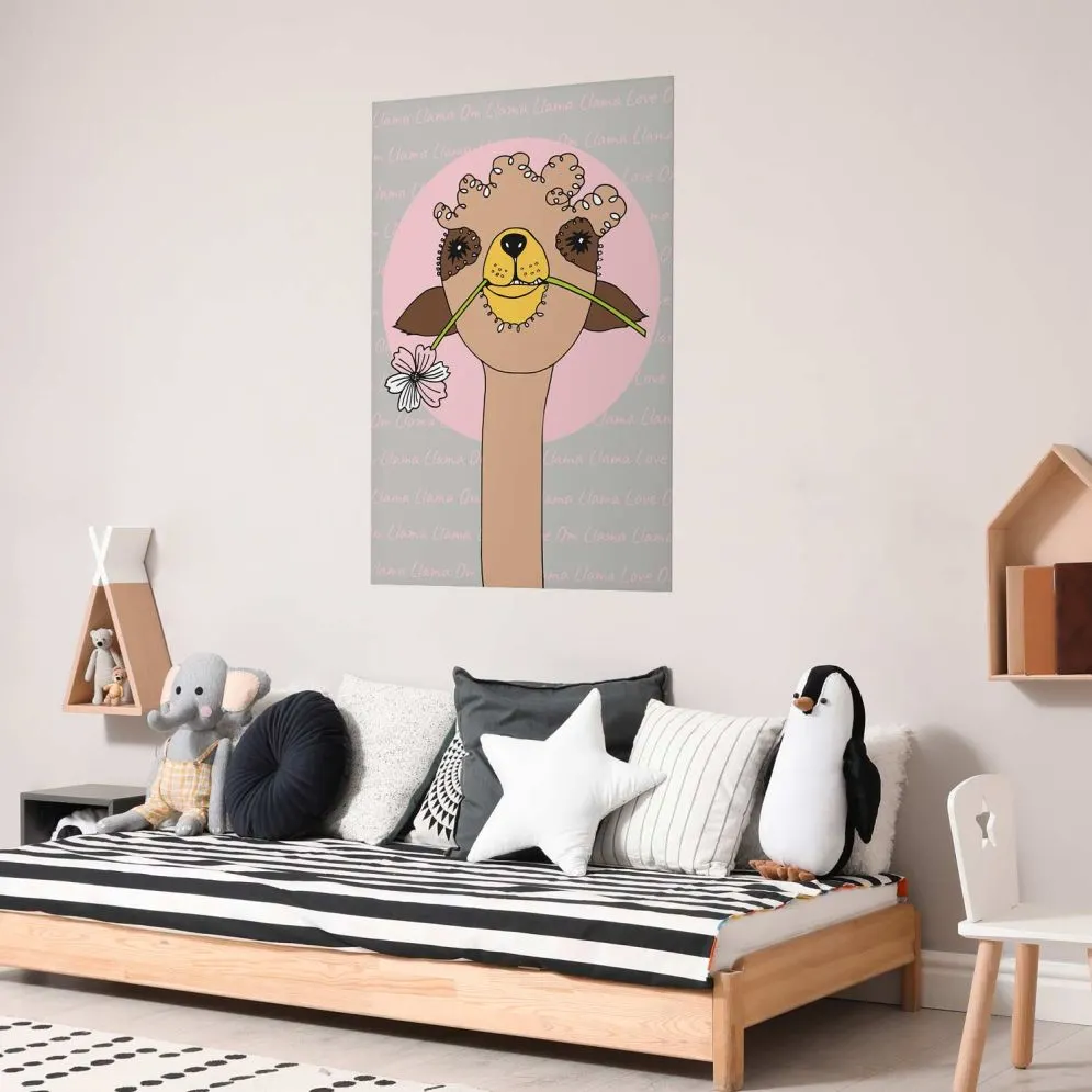 Plakat Wesoła lama 60x90 cm bez ramy bez marginesu | MIRAT.