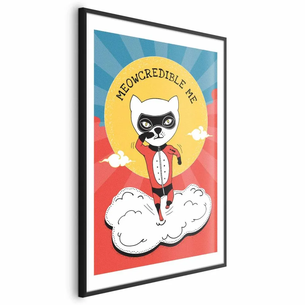 Plakat Szanowny kot 60x90 cm z ramą czarną z marginesem | MIRAT.