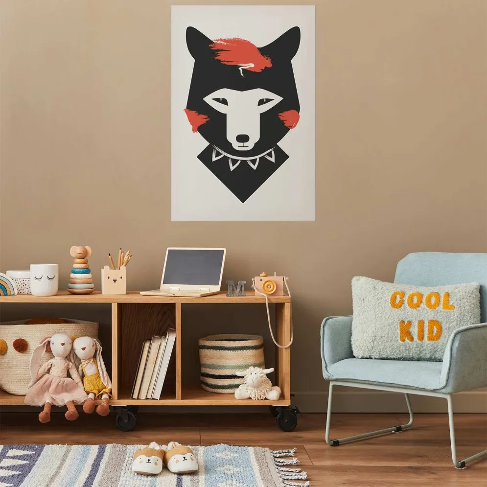 Plakat Grzeczny lisek 21x30 cm bez ramy bez marginesu | MIRAT.