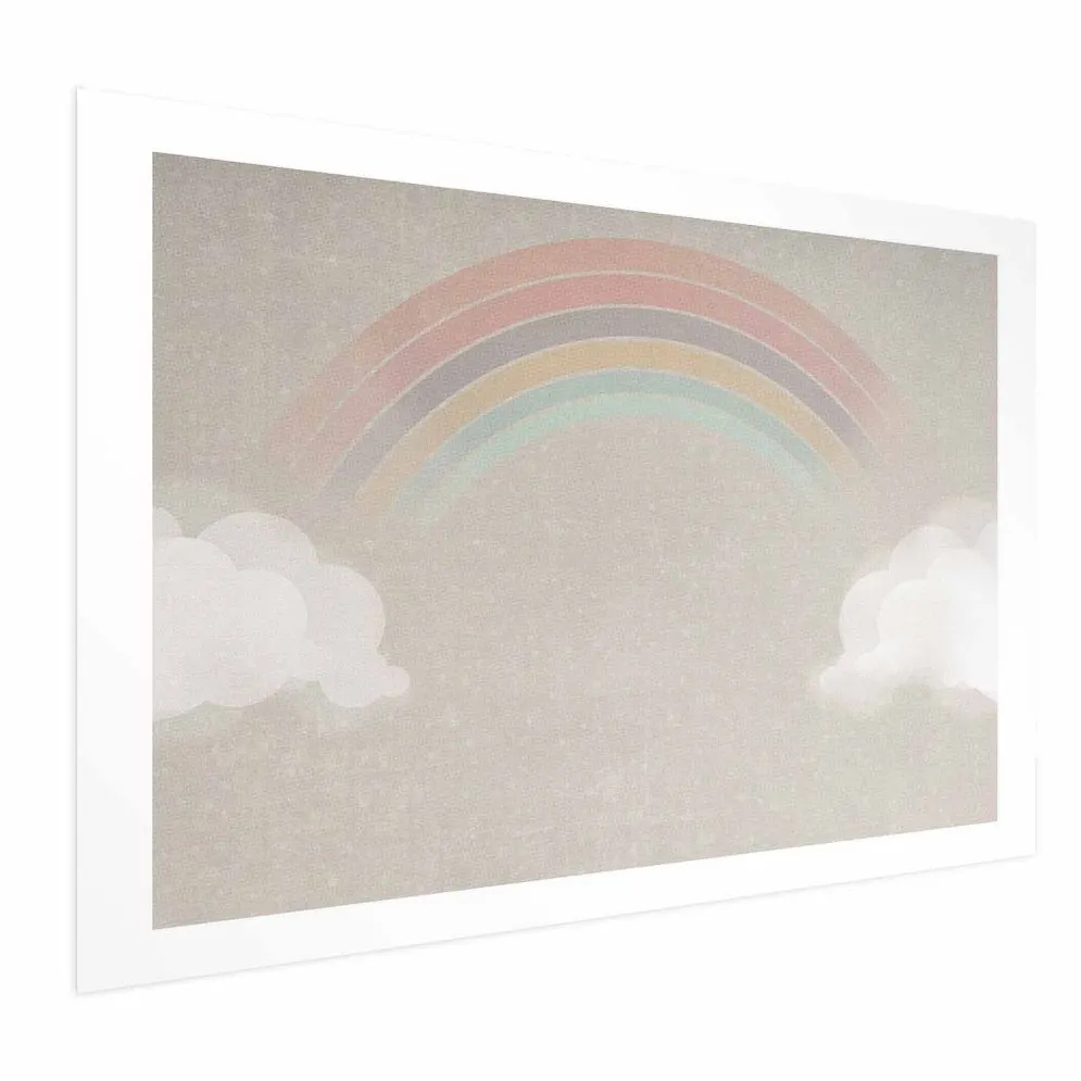 Plakat Tęcza w deszczu 60x40 cm bez ramy z marginesem | MIRAT.