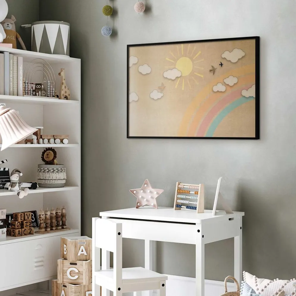 Plakat Tęczowy dzień 30x21 cm z ramą czarną bez marginesu | MIRAT.