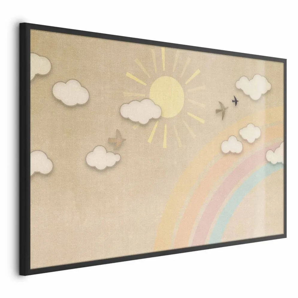 Plakat Tęczowy dzień 30x21 cm z ramą czarną bez marginesu | MIRAT.
