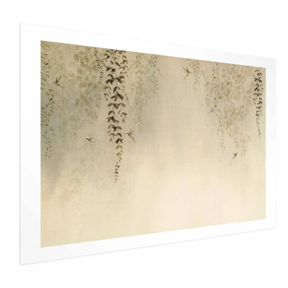 Plakat Beżowe koliberki 60x40 cm bez ramy z marginesem | MIRAT.