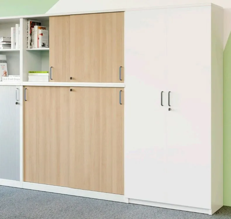 Szafka biurowa przesuwna EASY SPACE CABINET S 3-OH 100cm kaszmirowa zamykana I sklep meblowy MIRAT.