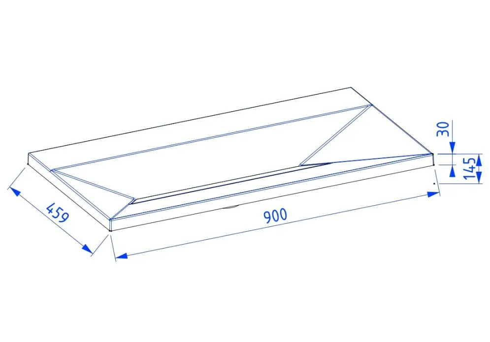 Umywalka wpuszczana kwarcowa EDGE 90 cm beton mat bez otworu na baterię | MIRAT