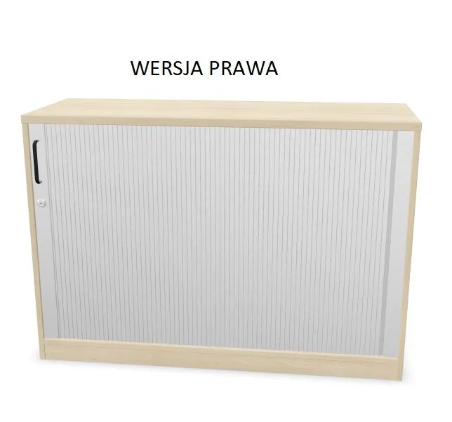 Szafka biurowa żaluzjowa EASY SPACE CABINET HRT 2-OH 120cm akacjowa zamykana I sklep meblowy MIRAT.