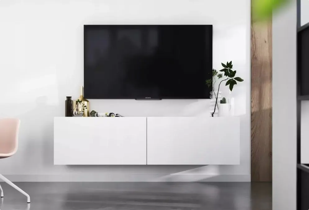 Szafka RTV SELF 2 120 biała mat MEBLE LINDNER | MIRAT. w stylu kolekcja SELF