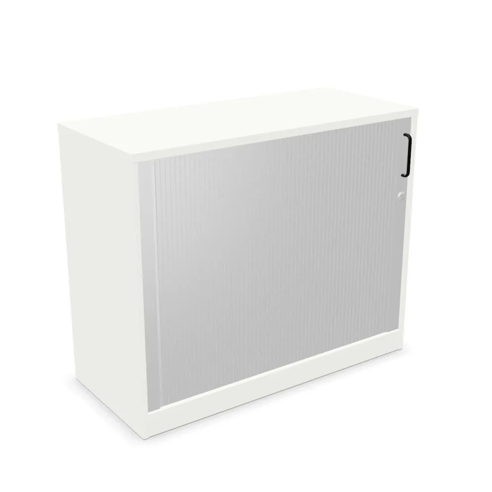 Szafka biurowa żaluzjowa EASY SPACE CABINET HRT 2-OH 100cm biała zamykana I sklep meblowy MIRAT.