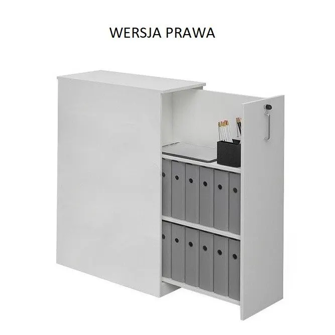Szafka na dokumenty EASY SPACE 40cm prawa/lewa niebieska/biała wysuwana I sklep meblowy MIRAT.