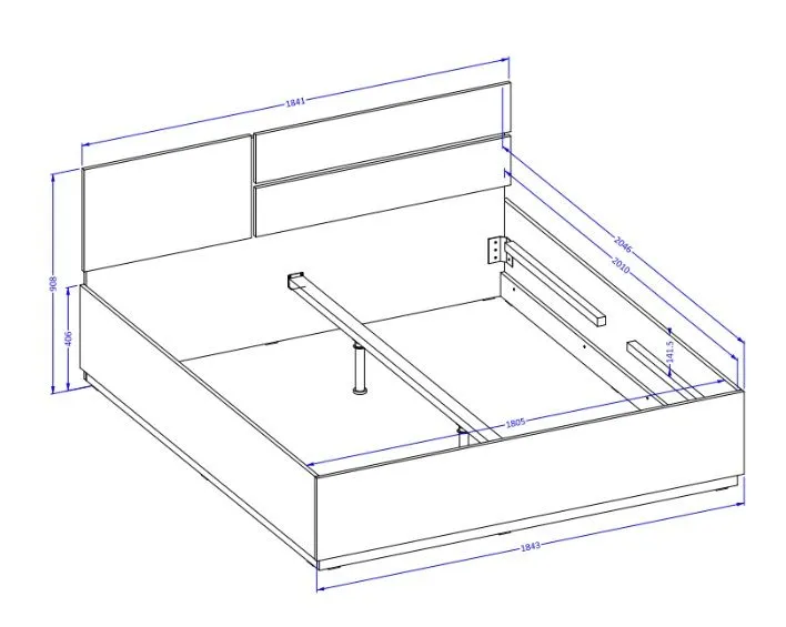 Łóżko CROSS 180x200 białe/czarne skandynawskie I sklep meblowy MIRAT. styl SKANDYNAWSKI kolekcja HV-CROSS
