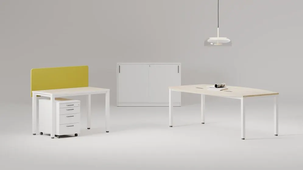 Szafka biurowa przesuwna EASY SPACE CABINET S 3-OH 100cm kaszmirowa zamykana I sklep meblowy MIRAT.