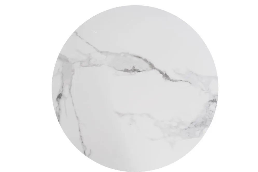 Stół okrągły ESPERO 90x90 biały z blatem ceramicznym I sklep meblowy MIRAT. styl GLAMOUR