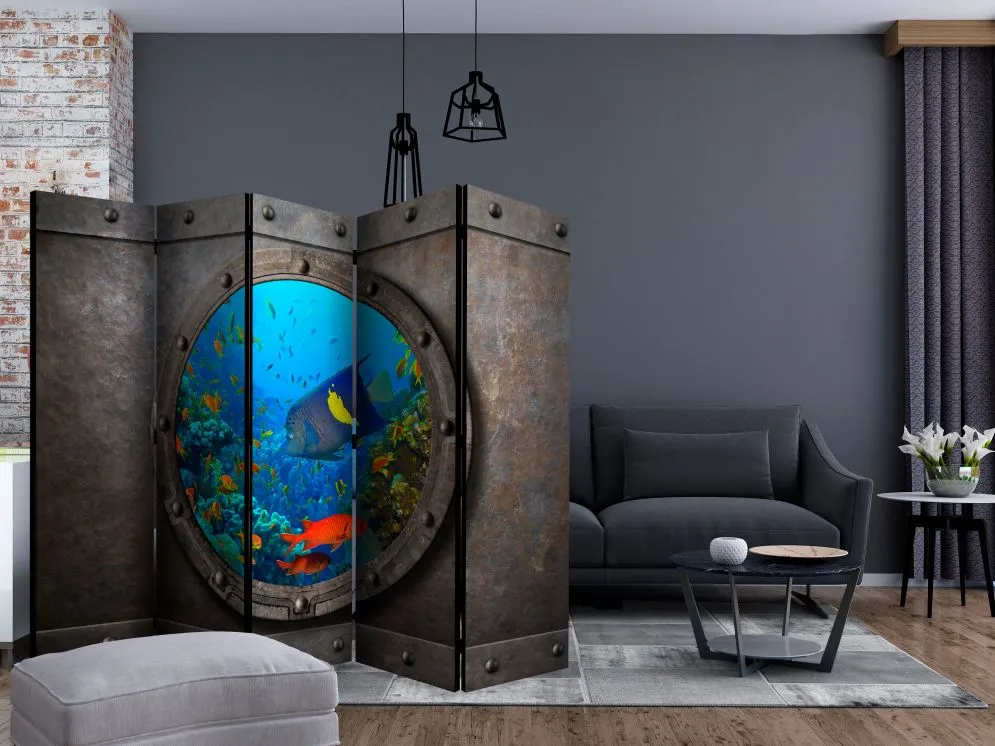 Parawan akustyczny Pejzaże 225x172 cm 5-częściowy szary | MIRAT.