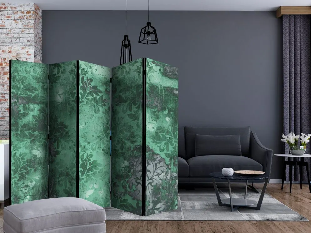 Parawan dwustronny Abstrakcje 225x172 cm 5-częściowy szary | MIRAT.