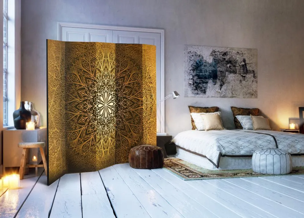 Parawan akustyczny Orient 225x172 cm 5-częściowy brązowy | MIRAT.