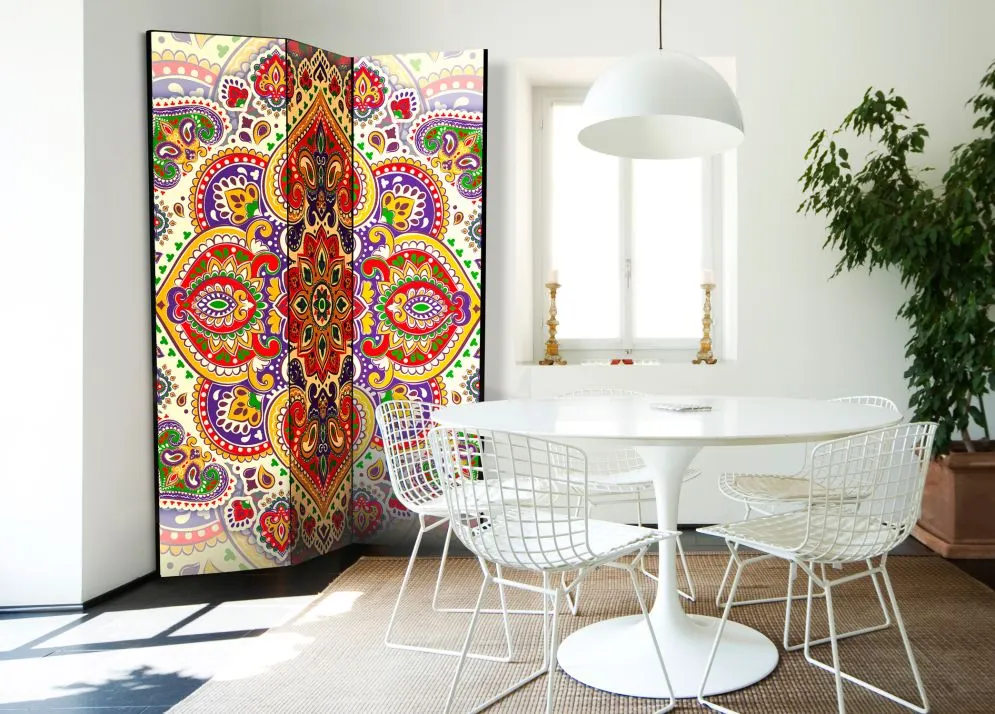 Parawan akustyczny Orient 135x172 cm 3-częściowy wielokolorowy | MIRAT.