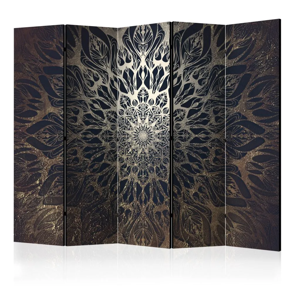 Parawan akustyczny Orient 225x172 cm 5-częściowy czarny | MIRAT.