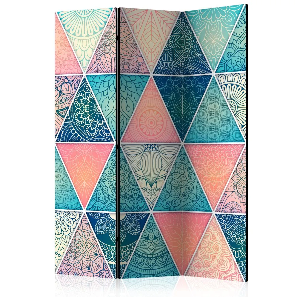 Parawan akustyczny Orient 135x172 cm 3-częściowy szary | MIRAT.