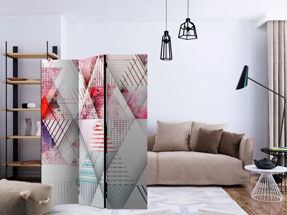 Parawan akustyczny Tła i desenie 135x172 cm 3-częściowy wielokolorowy | MIRAT.